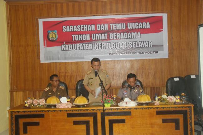 Buka Sarasehan Temu Wicara Tokoh Umat Beragama, Begini Sambutan Sekda Selayar